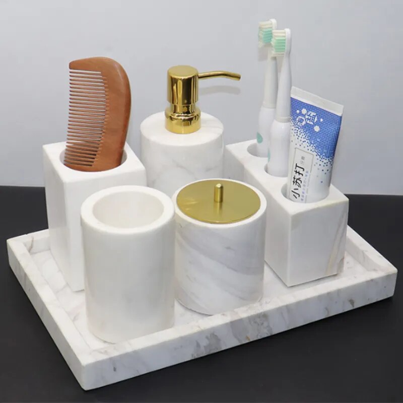 Soap Making Diy Kit - Distributeur de savon en marbre nordique,